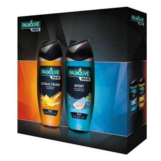 Palmolive Men Citrus Crush 3 in 1 Körperduschgel 250 ml + Sportduschgel 250 ml, Kosmetikset