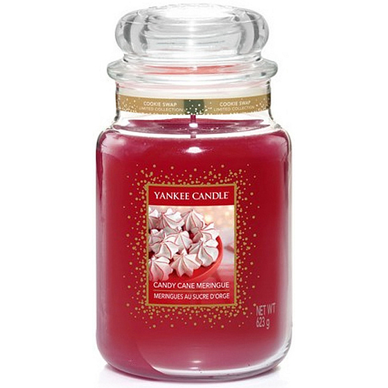 Yankee Candle Candy Cane Meringue Klassische Duftkerze Klassisches großes Glas 623 g