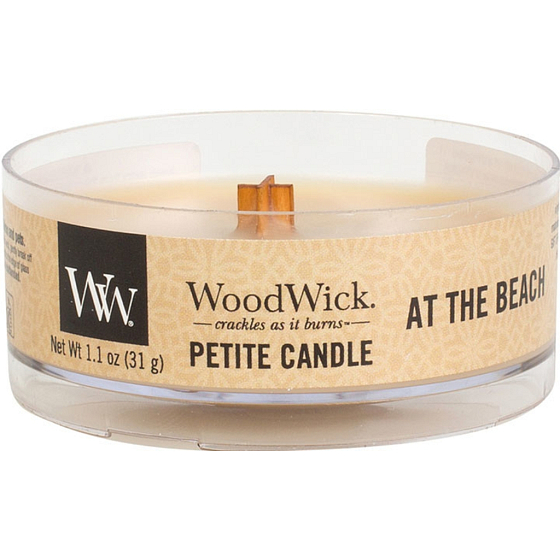 WoodWick am Strand - Am Strand Duftkerze mit einem hölzernen Docht zierlich 31 g