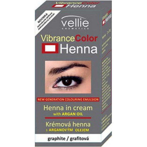Vellie Vibrance Color Henna Augenbrauen- und Wimpernfarbe mit Henna Graphite 2 x 3 g