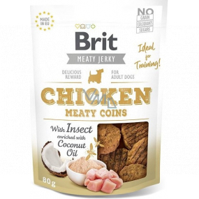 Brit Jerky Trockenfleisch mit Insekten und Hühnchen für erwachsene Hunde 80 g