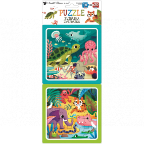 Baby Genius Puzzle Tiere 15 x 15 cm, 16 und 20 Teile, 2 Bilder