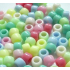 Dekorative Kunststoffperlen mit Loch 5 mm farbig pastellfarben mix 15 g