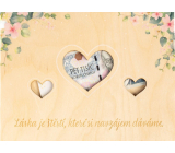 Albi Holzspardose Hochzeit Herz 21,9 cm x 15,9 cm x 1 cm