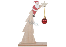 Weihnachtsmann mit Flachmann am Baum 14 x 22 cm