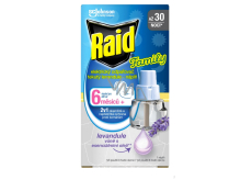 Raid Family Lavendel elektrischer Verdampfer flüssiges Mückenschutzmittel nachfüllen 30 Nächte 21 ml
