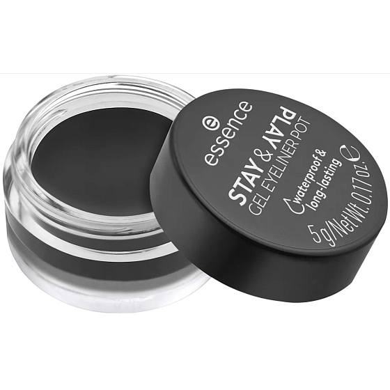Essence Stay & Play Waterproof Gel-Eyeliner 01 Black 5 g