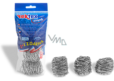 Vektex Simple Edelstahl-Schrubbkugel 15 g, 3 Stk.