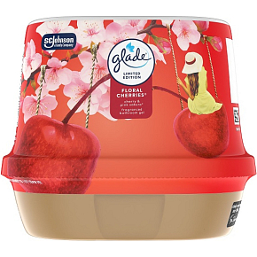 Glade Floral Cherries Gel-Lufterfrischer für das Badezimmer, 180 g