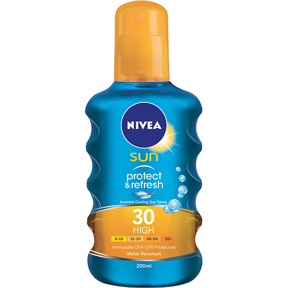 Nivea Sun Protect & refresh OF 30 unsichtbares Sonnen sprayschutz, 200 ml