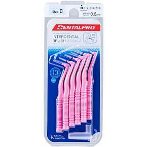 DentalPro Interdentalbürste gebogen 0,6 mm rosa, 10 Stück DentalPro Interdentalbürste gebogen 0,6 mm rosa, 10 Stück