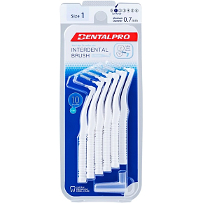 DentalPro Interdentalbürste gebogen 0,7 mm weiß, 10 Stück DentalPro Interdentalbürste gebogen 0,7 mm weiß, 10 Stück