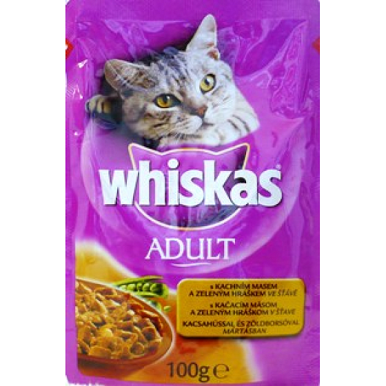 Whiskey Adult mit Entenfleisch und Erbsen in Saft 100 g
