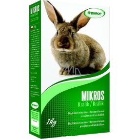 Mikros Králík Ergänzungsmineralfutter mit Vitaminen zur Mast und Zucht von Kaninchen 1 kg