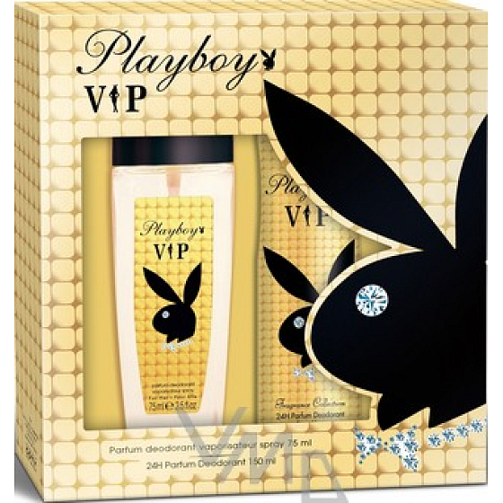 Playboy Vip for Her parfümiertes Deodorantglas für Frauen 75 ml + Deodorant Spray 150 ml, Kosmetikset
