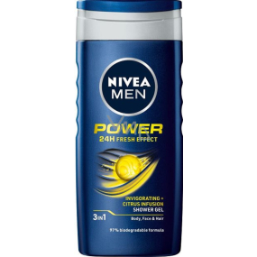 Nivea Men Power Fresh Effect Duschgel für Körper, Gesicht und Haare 250 ml