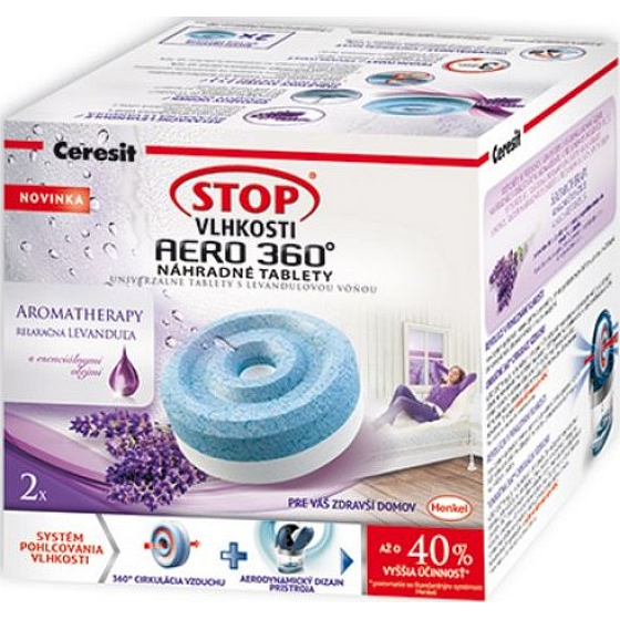 Ceresit Stop Moisture Aero 360 Entspannende Lavendel-Ersatztabletten 2 x 450 g