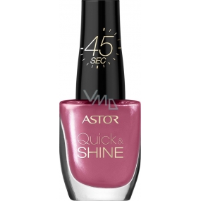 Astor Quick & Shine Nagellack Nagellack 204 Life In Pink 8 ml