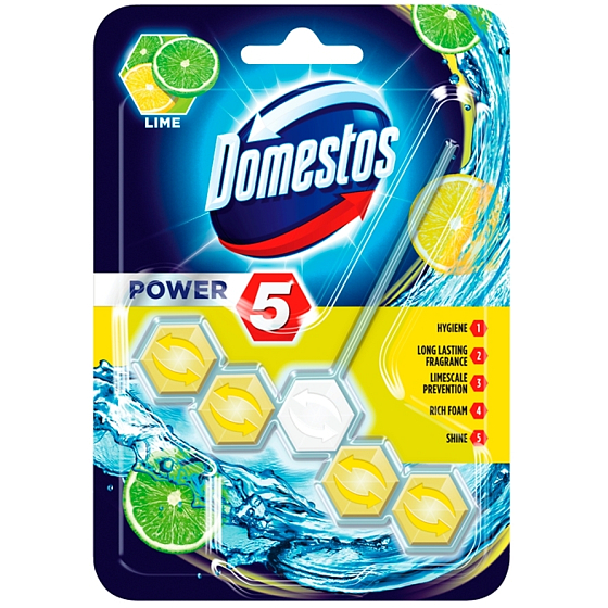 Domestos Power 5 Lime Wc Vollblock 55 g