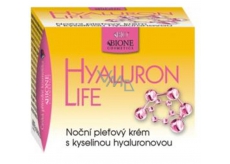 Bione Cosmetics Hyaluron Life mit Hyaluronsäure Nachtcreme für alle Hauttypen 51 ml