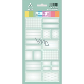 Arch Haushaltsaufkleber Pastell Set Grün 12 Etiketten