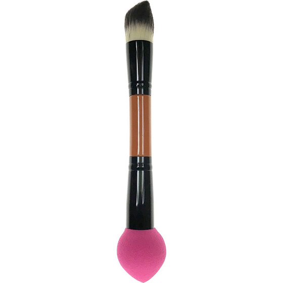 Kosmetische Make-up-Bürste mit doppelseitigem Schaumschwamm 19 cm 30450
