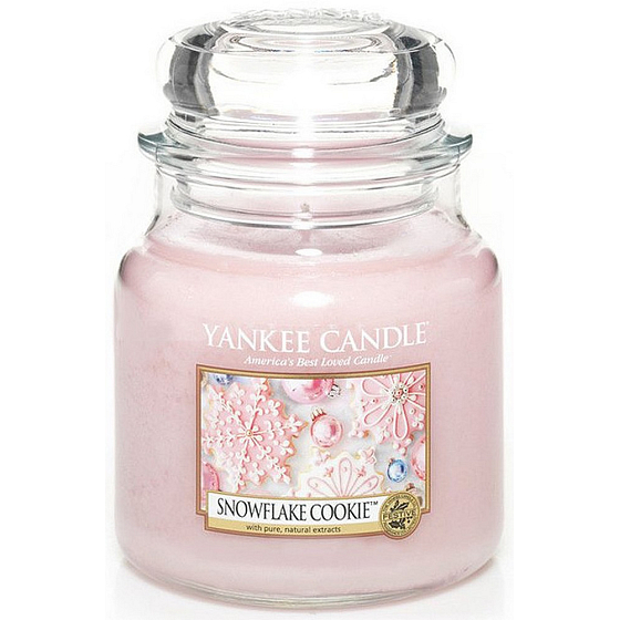 Yankee Candle Snowflake Cookie Klassische Duftkerze Medium Glass 411 g