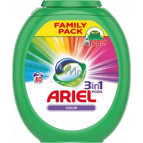 Ariel 3in1 Color Gel Caps für farbige Wäsche schützen und beleben Farben 80 x 27 g