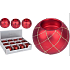 Emocio Kerzenhalter für Teekerzenball Hübsches Glas rot 80 mm 1 Stück