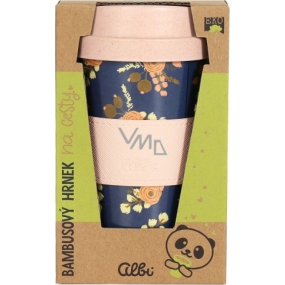 Albi Bamboo Travel Mug Rosa Rosen 450 ml