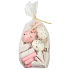 Komponenten für die Herstellung von Osterdekorationen rosa, Eier, Holzschmuck 100 g