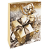 Nekupto Geschenkpapiertüte 32,5 x 26 x 13 cm Weihnachten gold mit Geschenken