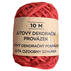 Albi Jute Zierschnur Rot 10 m