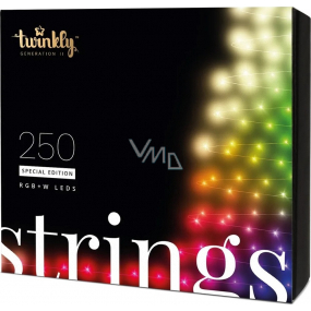 Twinkly Strings Special Edition smarte Glühbirnen 250 Stück pro Baum gesteuert über App farbig 20 m