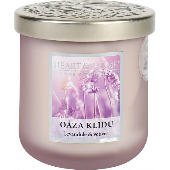 Heart & Home Oasis of Peace Soja-Duftkerze mittel brennt bis zu 30 Stunden 115 g