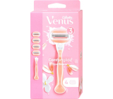Gillette Venus Venus ComfortGlide Spa Breeze 3-Klingen-Rasierer + 4 Ersatzköpfe für Frauen
