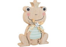 Holzfrosch mit Krone 10 x 14 cm