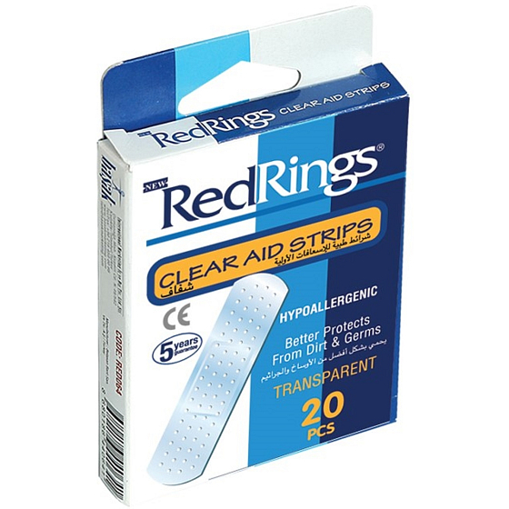 RedRings Transparentes Kissen Patch weiß 20 Stück