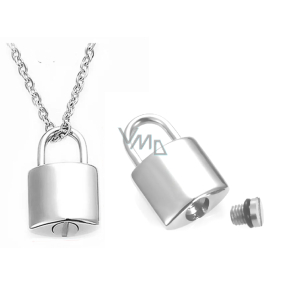 Urnen-Gedenkanhänger, Silberner wasserdichter Verschluss, Edelstahl 12 x 19 cm