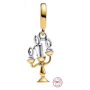 Charm Sterlingové stříbro 925 Disney, Kráska a zvíře, Lumière – kouzelný svícen, přívěsek na náramek film