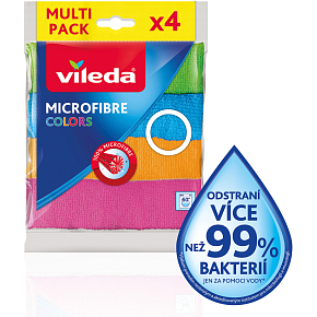 Vileda Colors Mikrofasertuch für die Reinigung, 4 Stück
