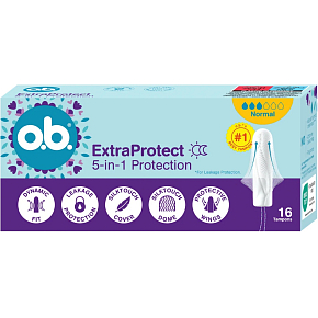 o.b. ExtraProtect Tampons Normal, 16 Stk