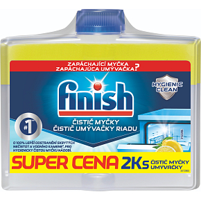 Finish Zitrone Geschirrspülerreiniger Duopack, 2× 250 ml