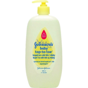 Johnsons Baby-Top-Toe-Bad für den ganzen Körper und die Haarpumpe 500 ml
