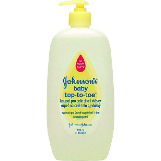 Johnsons Baby-Top-Toe-Bad für den ganzen Körper und die Haarpumpe 500 ml