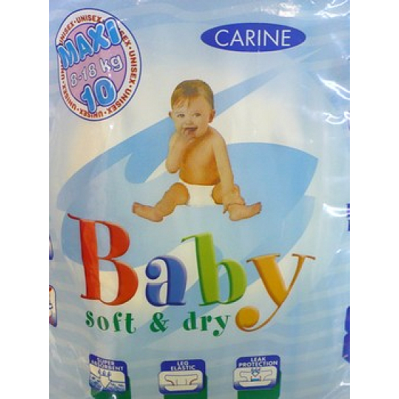 Carine Baby Soft & Dry Maxi 8 -18 kg Windeln 10 Stück