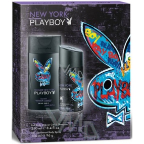 Playboy New York Deodorant Spray 150 ml + Duschgel 250 ml, Kosmetikset