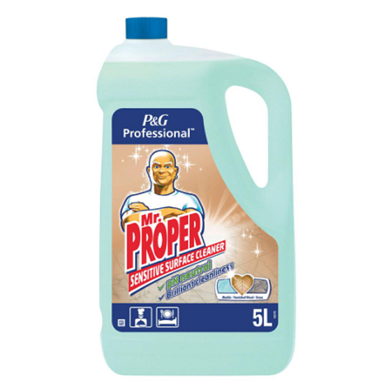 Herr. Richtiger empfindlicher Reiniger für empfindliche Oberflächen Marmor, lackiertes Holz, Keramikoberflächen. 5 l