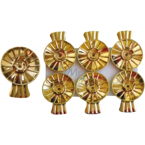 Flip Flops Kerzenhalter für Weihnachtsbaum Zinn Gold 6 Stück