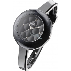 Hoppla! Objekte Matelassé Crystal Uhren Uhr OPSPW-181 schwarz